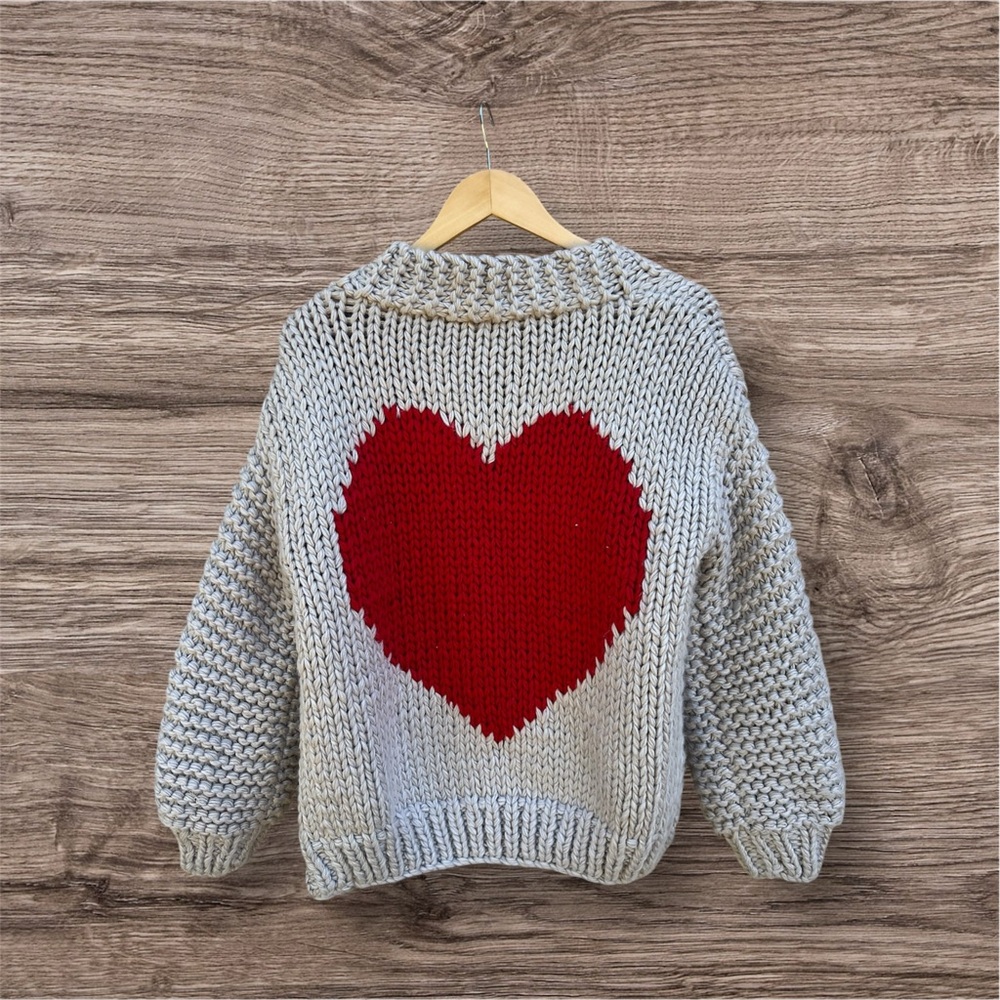 Chicwish Key to My Heart Hand Knit Chunky Cardigan